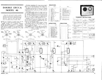 Decca Double Decca 46 schematic circuit diagram